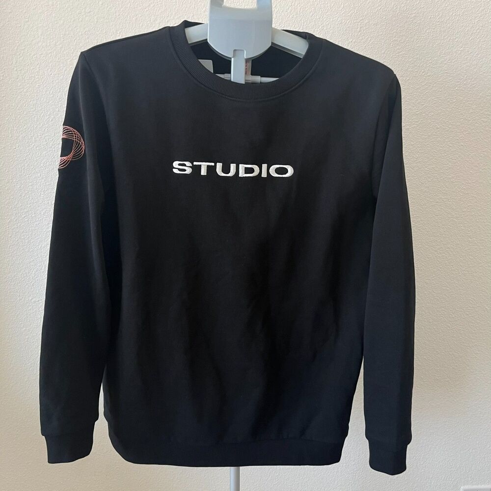 Known Supply Sweatshirt Mens Small Black‎ Logo Fleece Lined Crew Neck Pullover